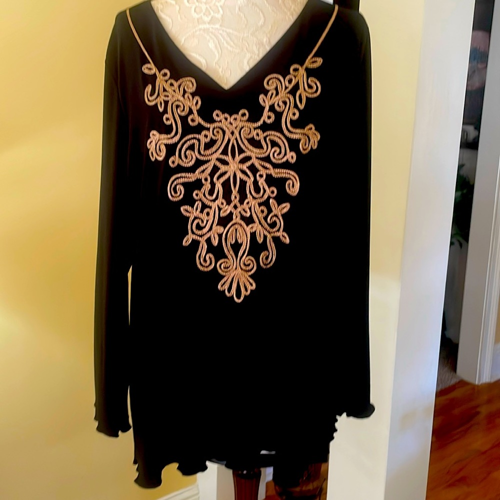 Ashley Stewart V Neck Top